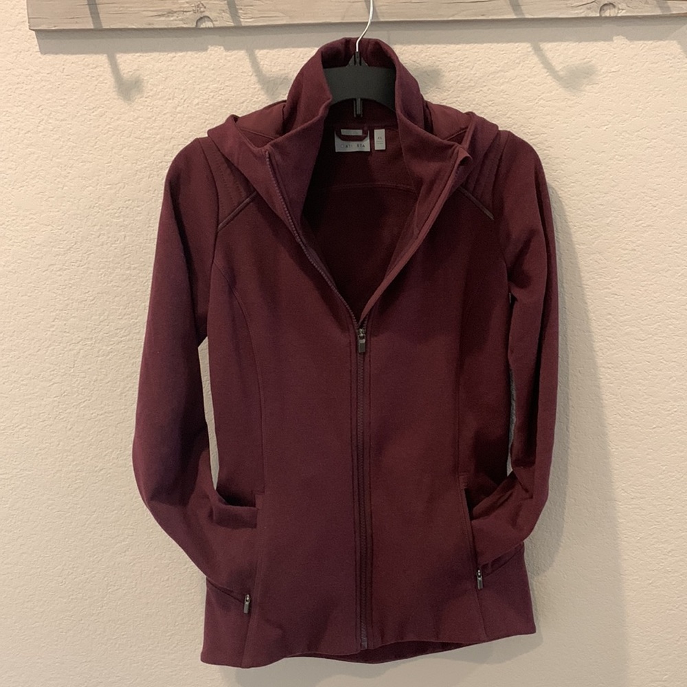 Athleta Women’s Stronger Hoodie Jacket Maroon Size XS